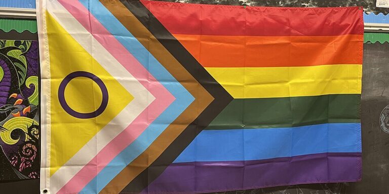 Progress Pride and Intersex-Inclusive Flag Display