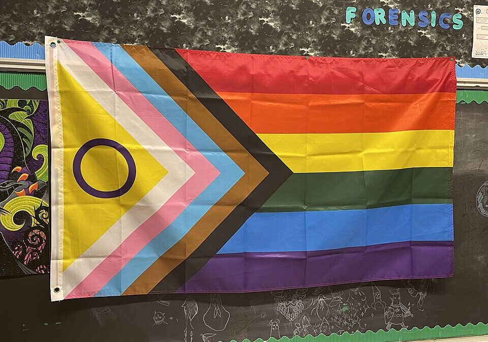 Progress Pride and Intersex-Inclusive Flag Display Progress Pride and Intersex-Inclusive Flag Display