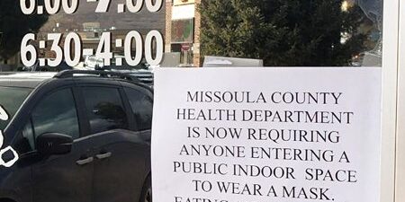 Paul's Pancake Parlor - Missoula County Required Mask Sign