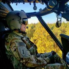Lt. Col. Darin Gaub in Helicopter Cockpit Lt. Col. Darin Gaub in Helicopter Cockpit
