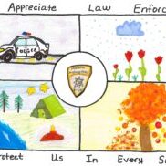 Jordyn Muggli’s winning poster honors Montana law enforcement, showcasing the vital support and appreciation from Montana's youngest citizens.