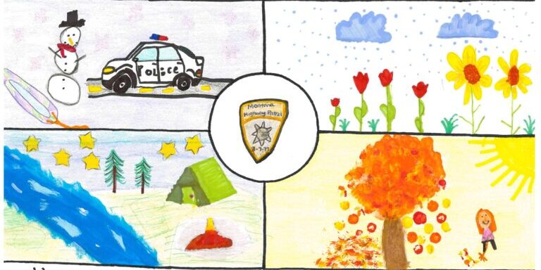 Jordyn Muggli’s winning poster honors Montana law enforcement, showcasing the vital support and appreciation from Montana's youngest citizens.
