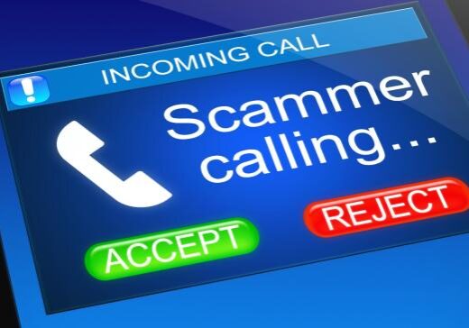 Scammer Calling Warning Screen Scammer Calling Warning Screen