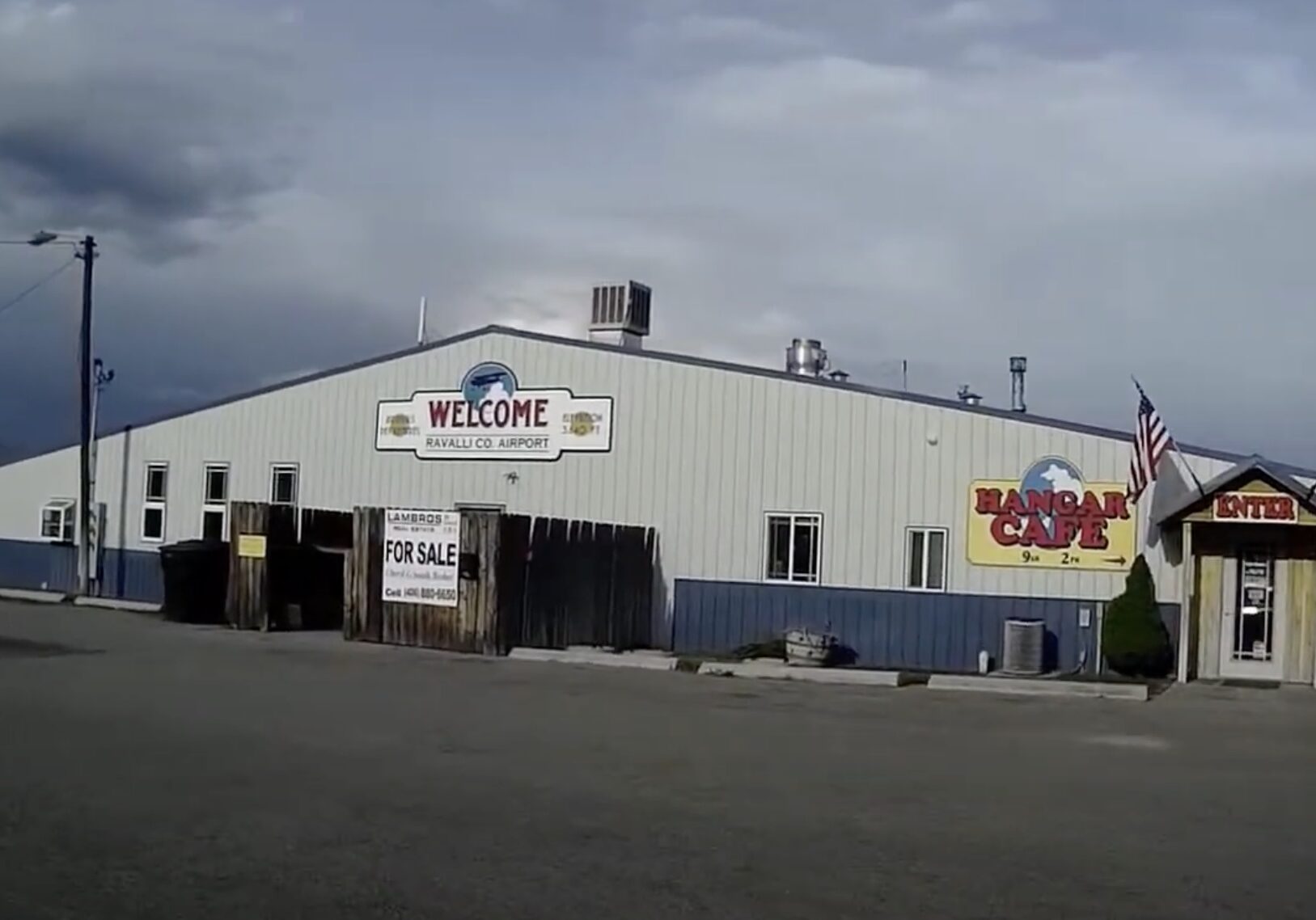 Ravalli County Airport Hangar Café Exterior Ravalli County Airport Hangar Café Exterior