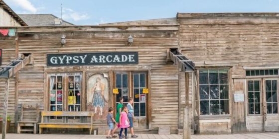Old Western Storefronts in Historic Town