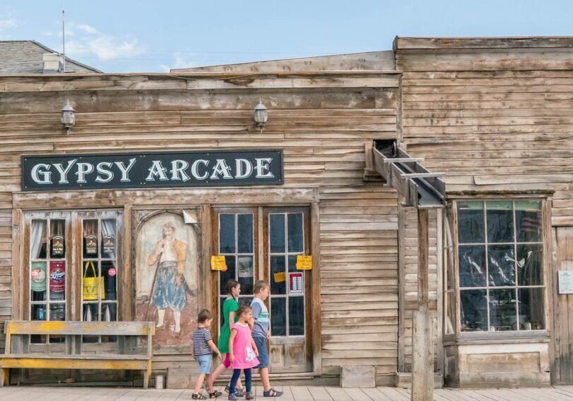 Old Western Storefronts in Historic Town Old Western Storefronts in Historic Town
