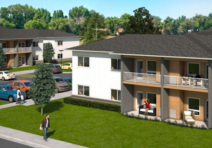 Modern Apartment Complex Rendering