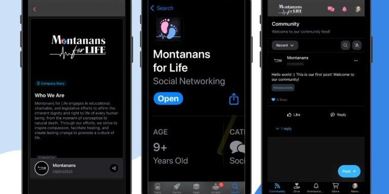Montanans for Life Mobile App Overview