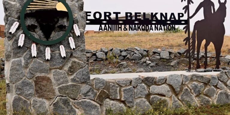 Fort Belknap Aaniniiih & Nakoda Nation Entrance Sign