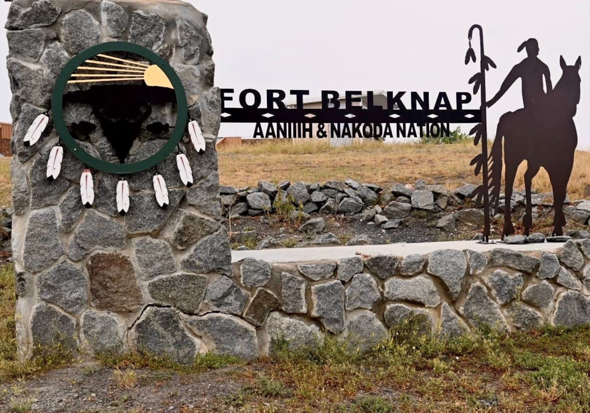 Fort Belknap Aaniniiih & Nakoda Nation Entrance Sign Fort Belknap Aaniniiih & Nakoda Nation Entrance Sign