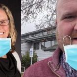 Mike Nugent (right) received the endorsement of outgoing Ward 4 Councilwoman Amber Sherrill (left) who mandated masks. Amber Sherrill and Mike Nugent