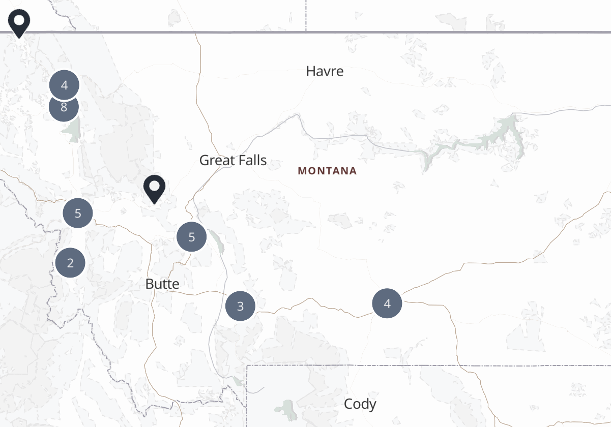 The Free Market Healthcare Hub's interactive map
