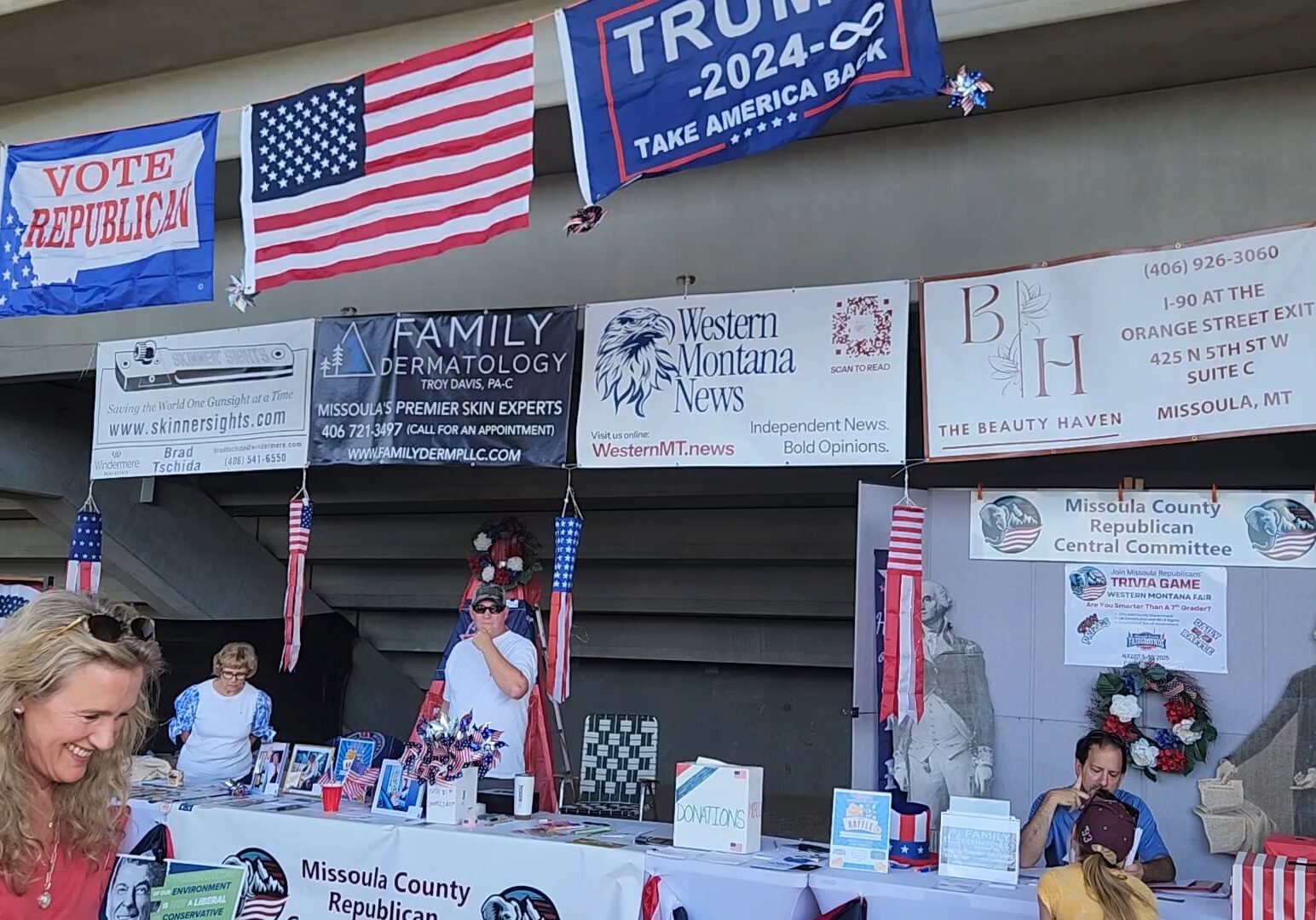 Missoula County Republican Booth at Community Event Missoula County Republican Booth at Community Event