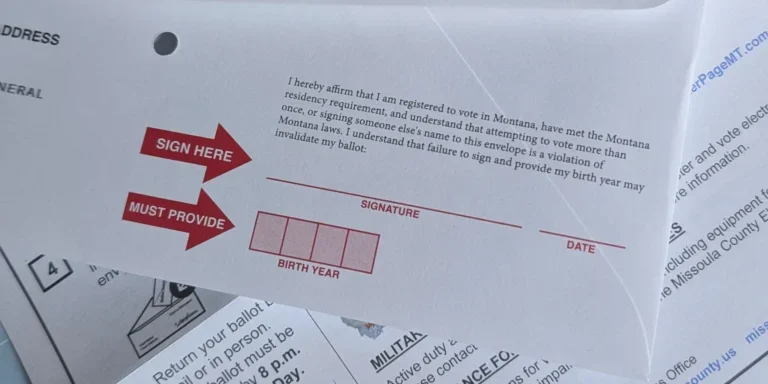 Montana Absentee Ballot Signature Section