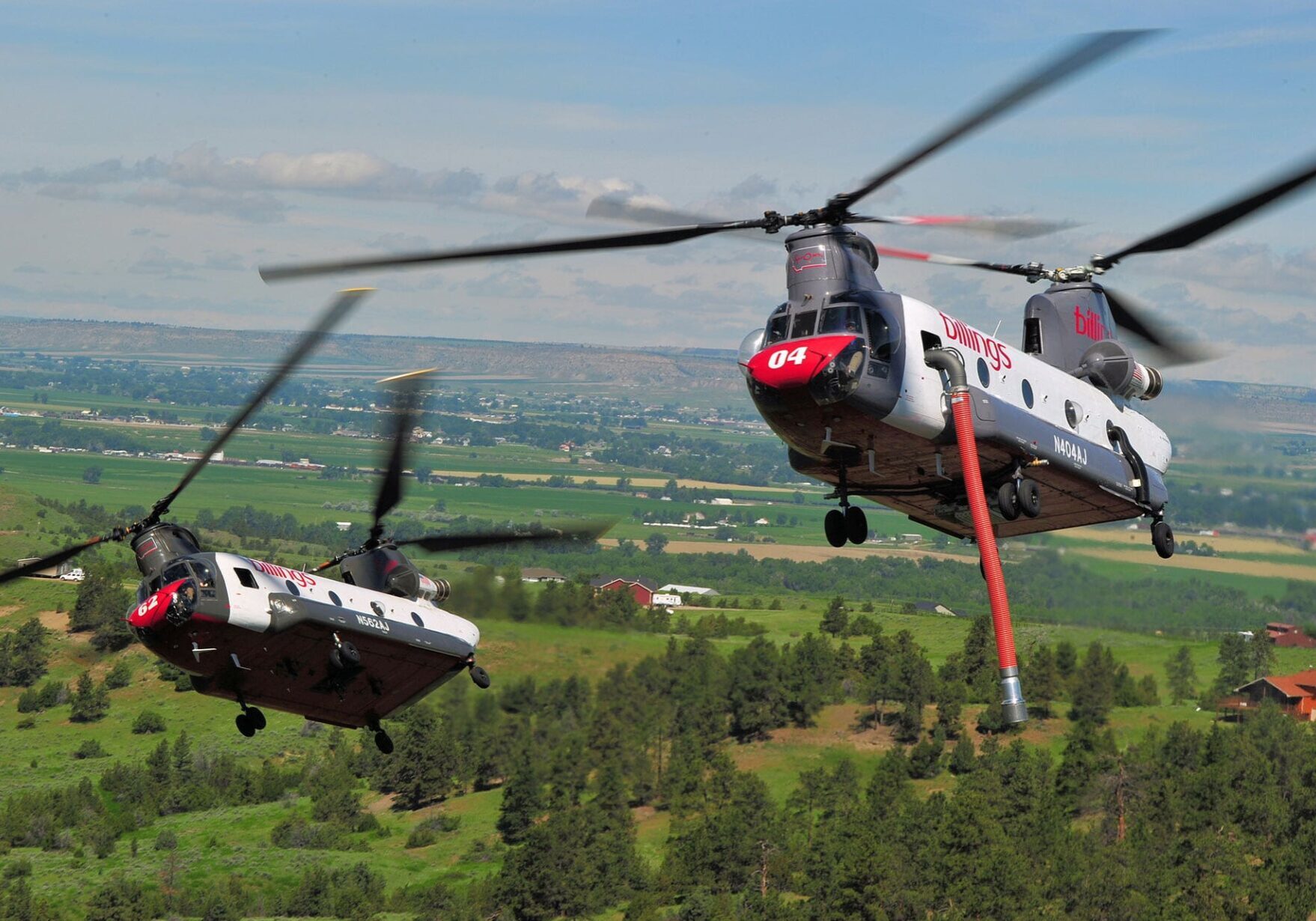 Billings Flying Service CH-47 Firefighting Helicopters Billings Flying Service CH-47 Firefighting Helicopters