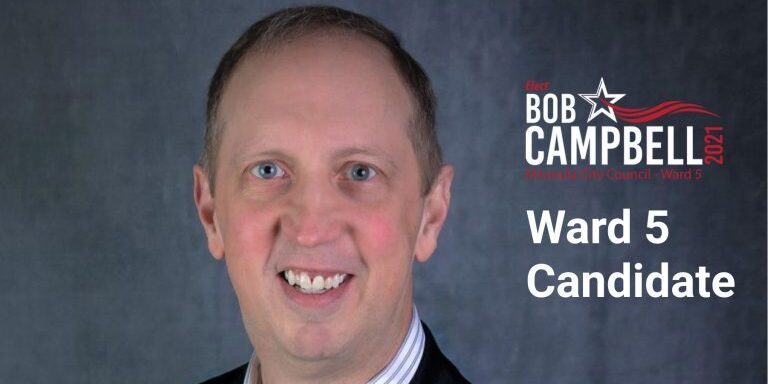 Bob Campbell, law enforcement officer and retired US Army sergeant running for Ward 5 City Council seat.