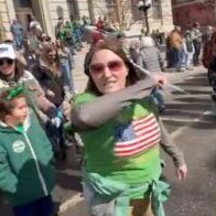 Woman attacks parade goers at Butte's St. Patrick's Day Parade. Woman attacks parade goers at Butte's St. Patrick's Day Parade.