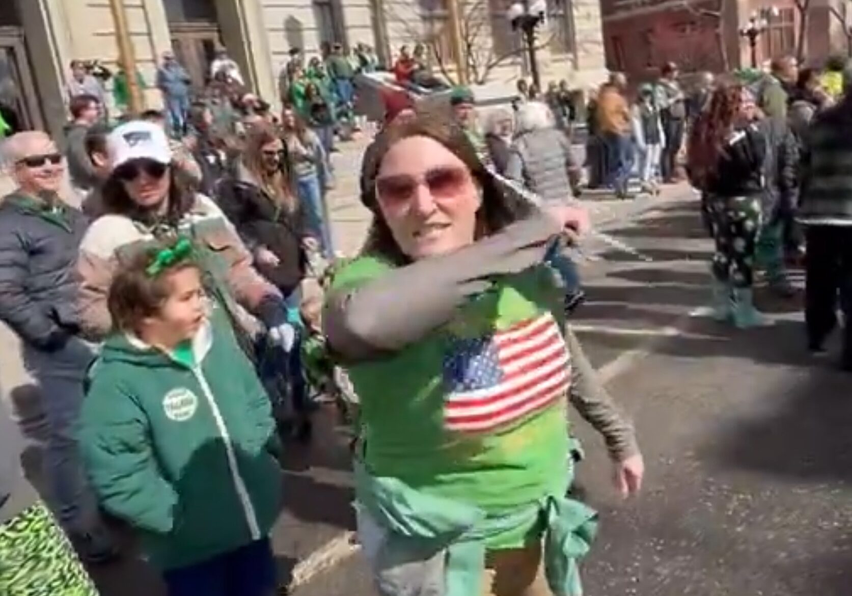 Woman attacks parade goers at Butte's St. Patrick's Day Parade.