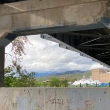 View of Caras Park from under the Higgins Street Bridge View of Caras Park from under the Higgins Street Bridge