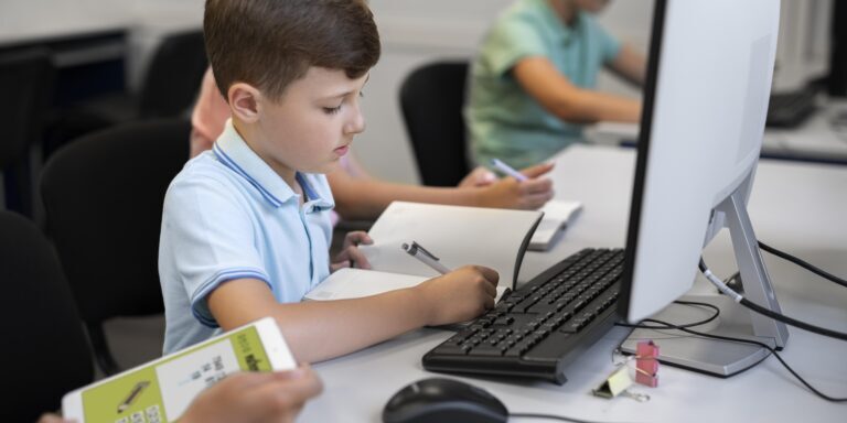 Students Engaged in Computer-Based Learning