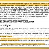 Montana Water Court June 2022 preliminary water compact decree (top). Montana Constitution, Article IX Section 3 (bottom).
