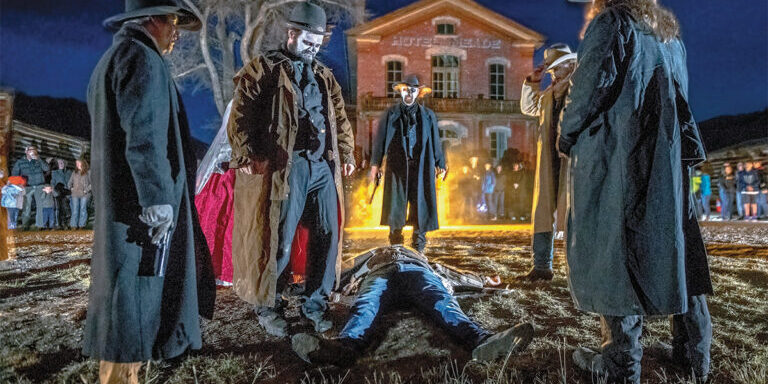 Dramatic Western Showdown at Night