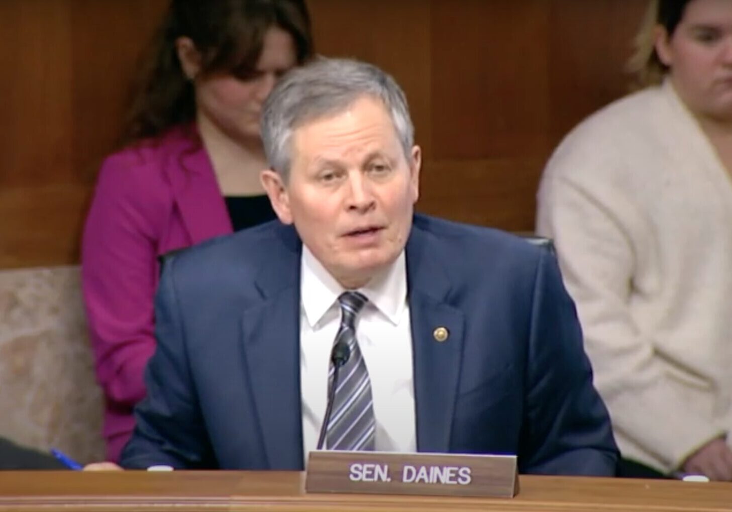 Montana Senator Steve Daines addresses the Senate Committee on Energy & Natural Resources