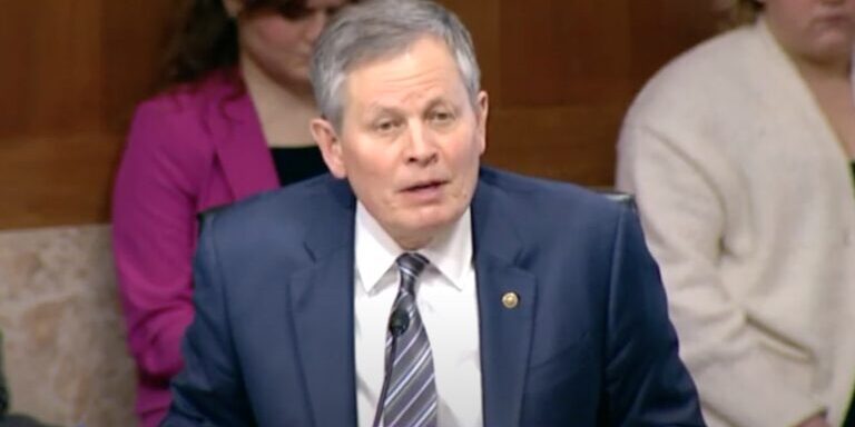 Montana Senator Steve Daines addresses the Senate Committee on Energy & Natural Resources