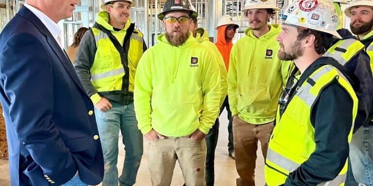 Governor Greg Gianforte meets with apprentices from Dick Anderson Construction in Helena