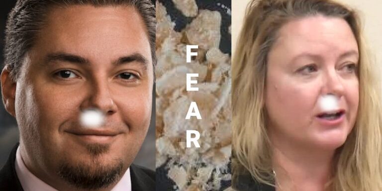 Fear-Addicted Missoula County Health Director D'Shane Barnett and Health Promotion Officer Cindy Farr.