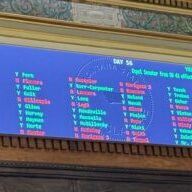 Vote tally of motion to expel Sen. Jason Ellsworth. Vote tally of motion to expel Sen. Jason Ellsworth.