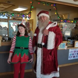 Festive Meeting with Santa and Elf