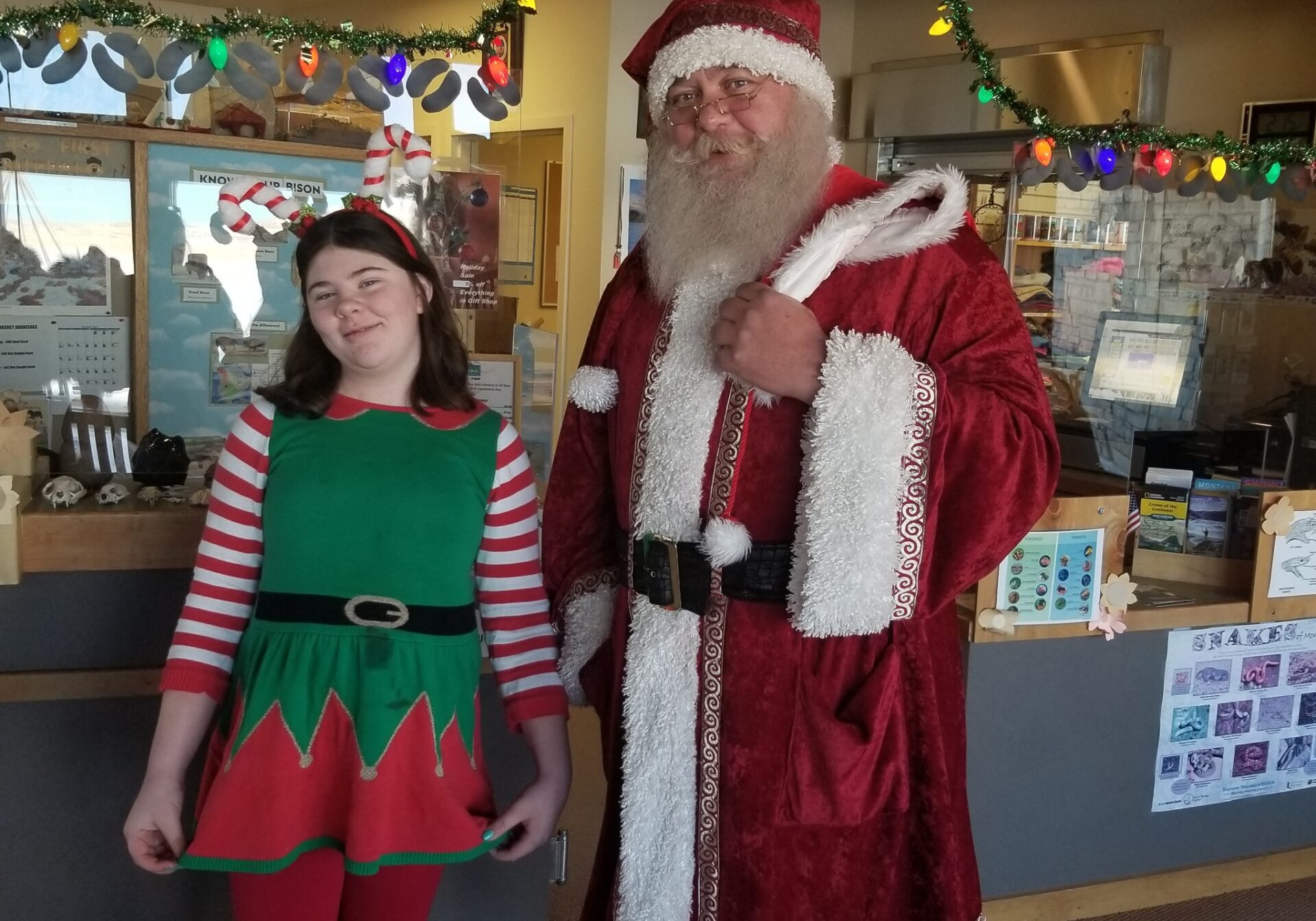 Festive Meeting with Santa and Elf