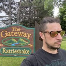 Sign in Sergeant Don Gregory Park that reads, "The Gateway To The Rattlesnake". Sign in Sergeant Don Gregory Park that reads, "The Gateway To The Rattlesnake".