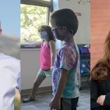 gianforte-arntzen-masks Governor Greg Gianforte (left), Missoula County Public School students (center), Superintendent of Public Instruction Elsie Arntzen (right).