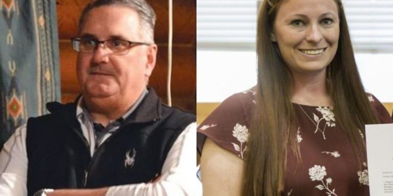 Jefferson County Attorney Steven Haddon (left). Jefferson County Clerk & Recorder Ginger Kunz (right).