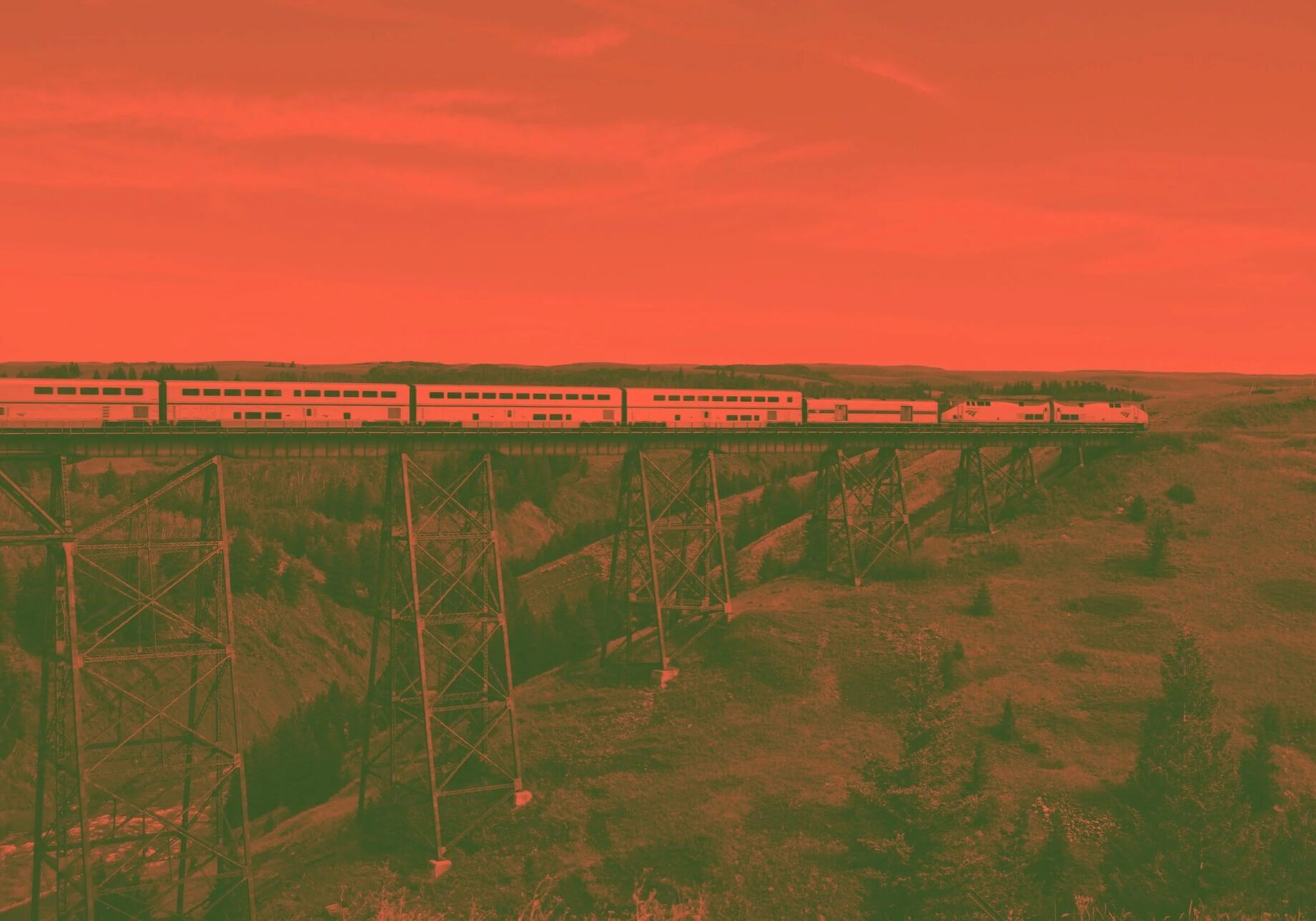 Train Crossing High Trestle Bridge Train Crossing High Trestle Bridge