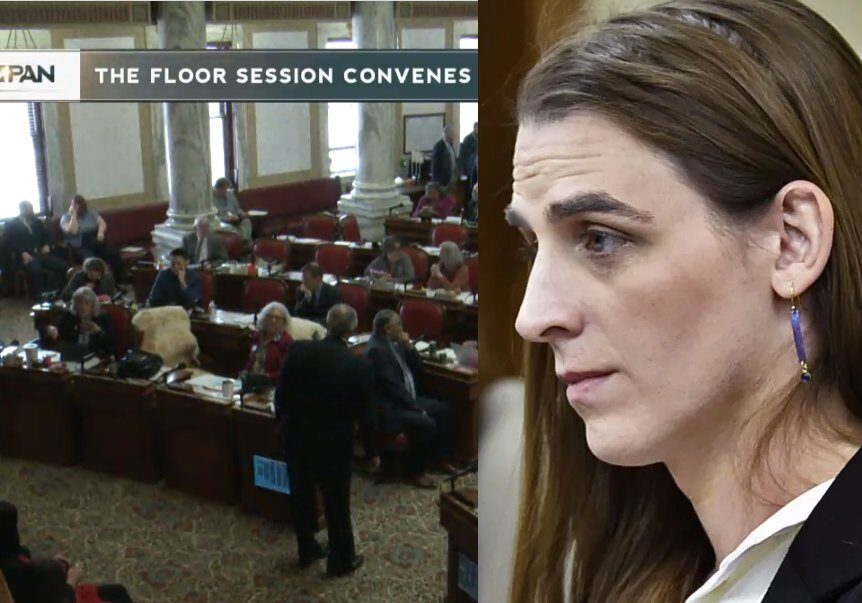 Montana House approves censuring of Missoula Rep. Zooey Zephyr who said the body would see blood on their hands the next time they prayed their opening invocation. April, 20, 2023.
