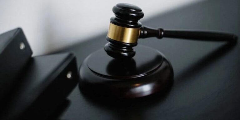 Judge's Gavel on Desk