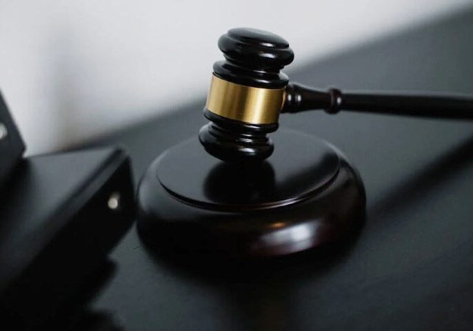 Judge's Gavel on Desk