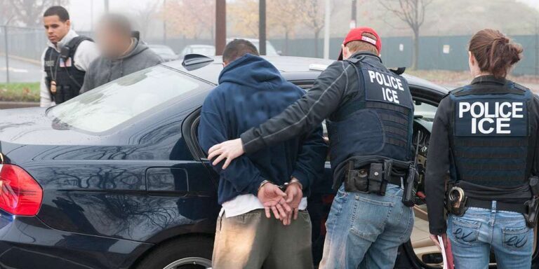 U.S. Immigration and Customs Enforcement (ICE) officers arrest suspected criminal aliens in Philadelphia