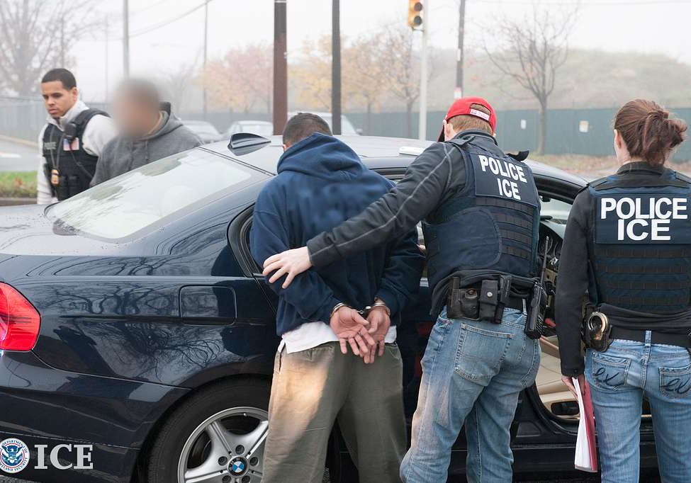 U.S. Immigration and Customs Enforcement (ICE) officers arrest suspected criminal aliens in Philadelphia