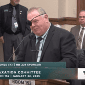 Rep. Llew Jones (HD 18) speaks to House Taxation Committee as sponsor of HB 231 Rep. Llew Jones (HD 18) speaks to House Taxation Committee as sponsor of HB 231
