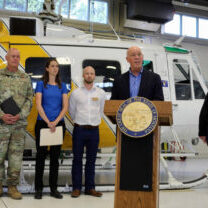 Gov. Gianforte speaking during the 2025 Fire Briefing at the DNRC Hangar in Helena Gov. Gianforte speaking during the 2025 Fire Briefing at the DNRC Hangar in Helena