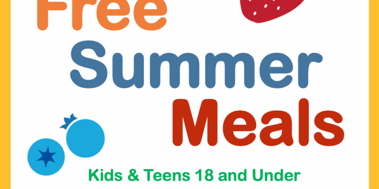 Free Summer Meals to Kids & Teens 18 and under