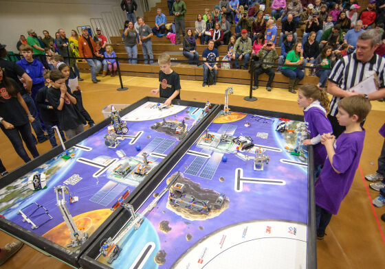 Robotics Competition in a Gymnasium