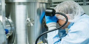 MSU Student in Microfabrication Facility