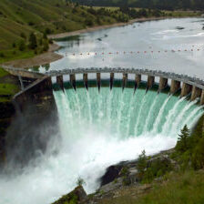 Spectacular View of a Hydroelectric Dam in Action