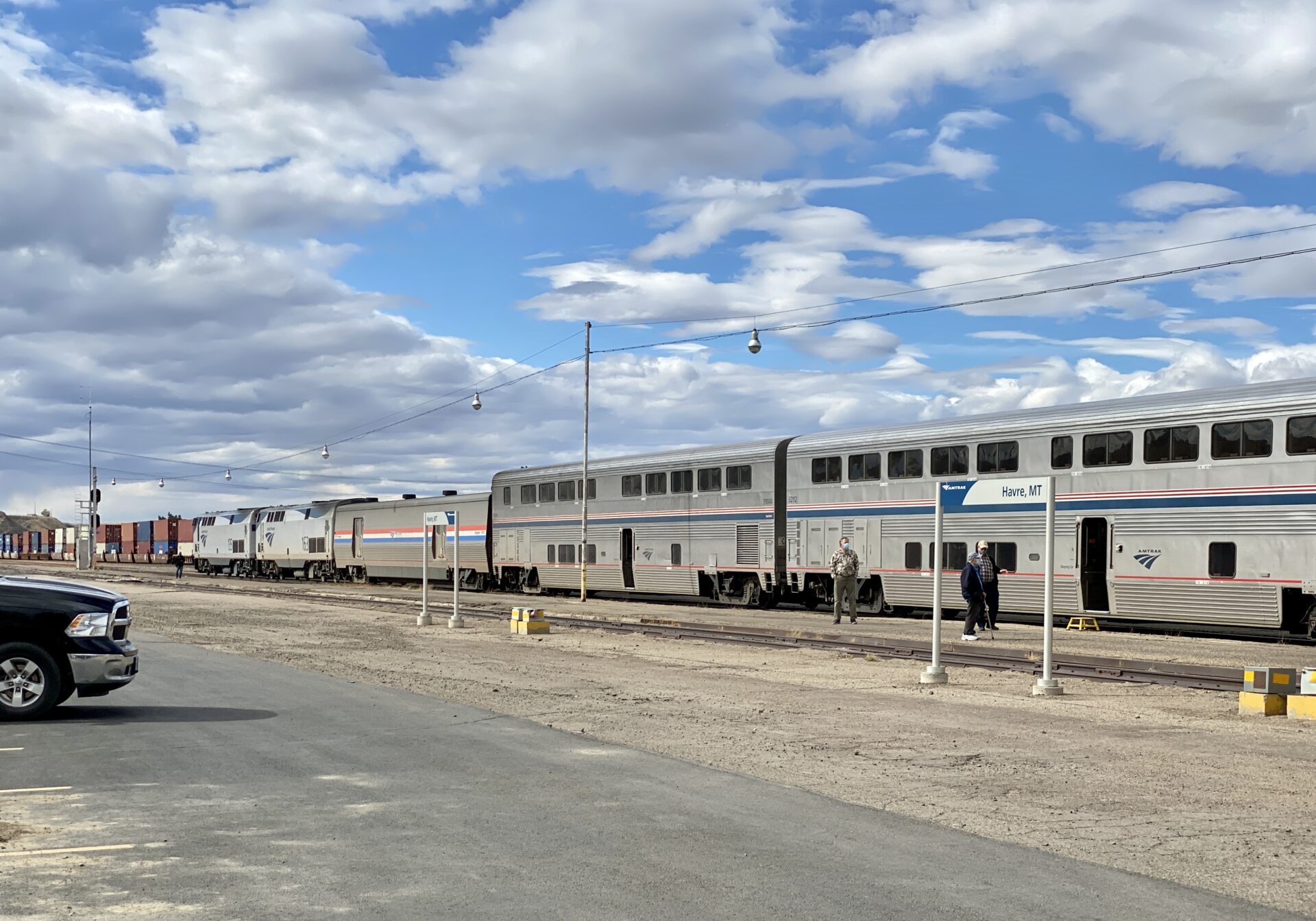 Amtrak Train at Havre, Montana Station Amtrak Train at Havre, Montana Station