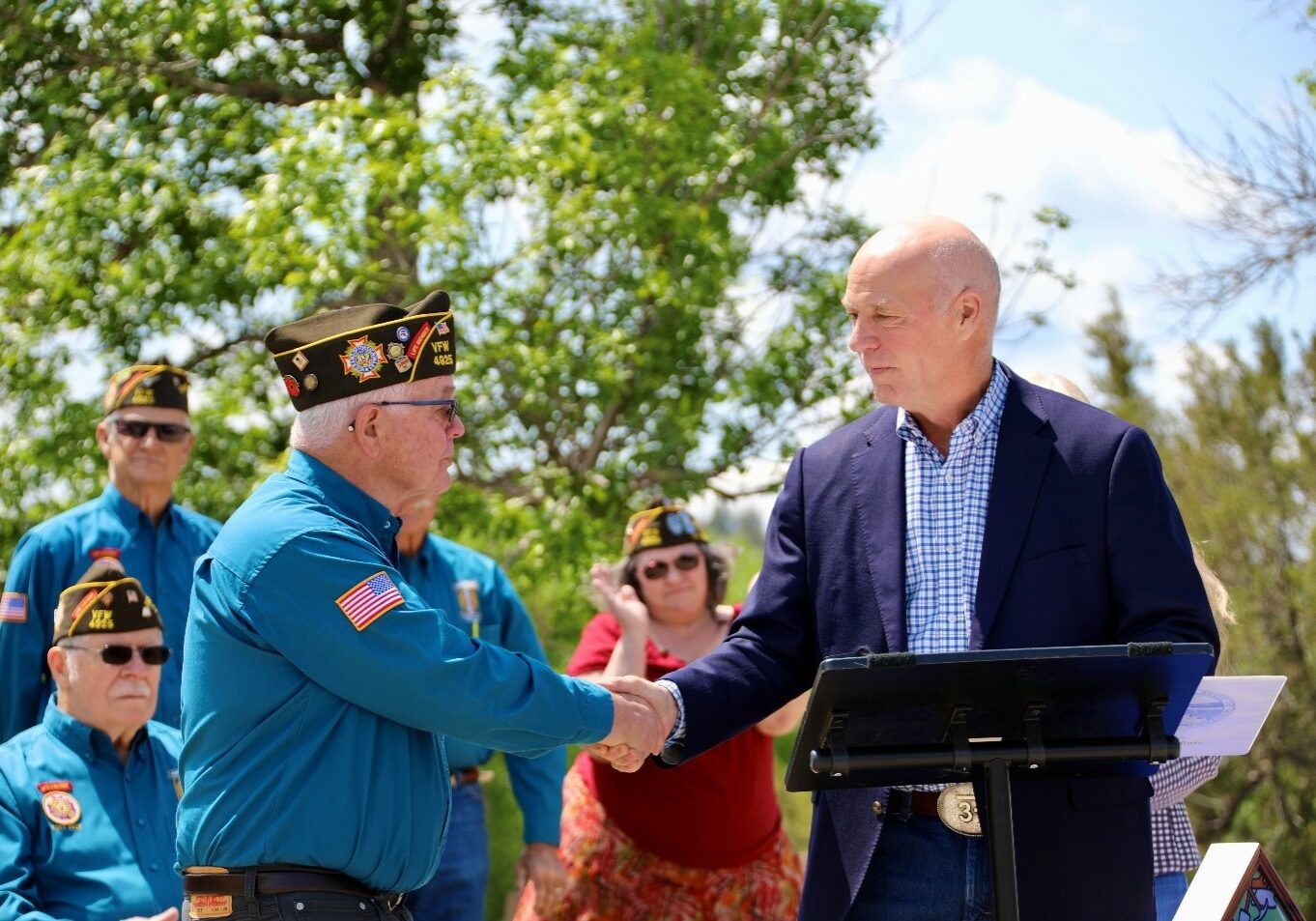 Governor Gianforte Honoring Veteran